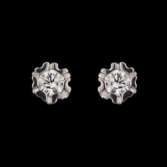 14K Yellow Gold Diamond Earrings - 0.07ct SI-IJ