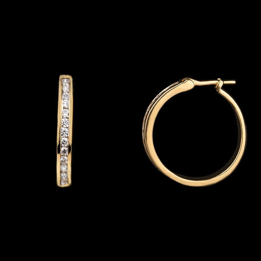 14K Yellow Gold Diamond Earrings - 0.45ct VVS-VS-HI