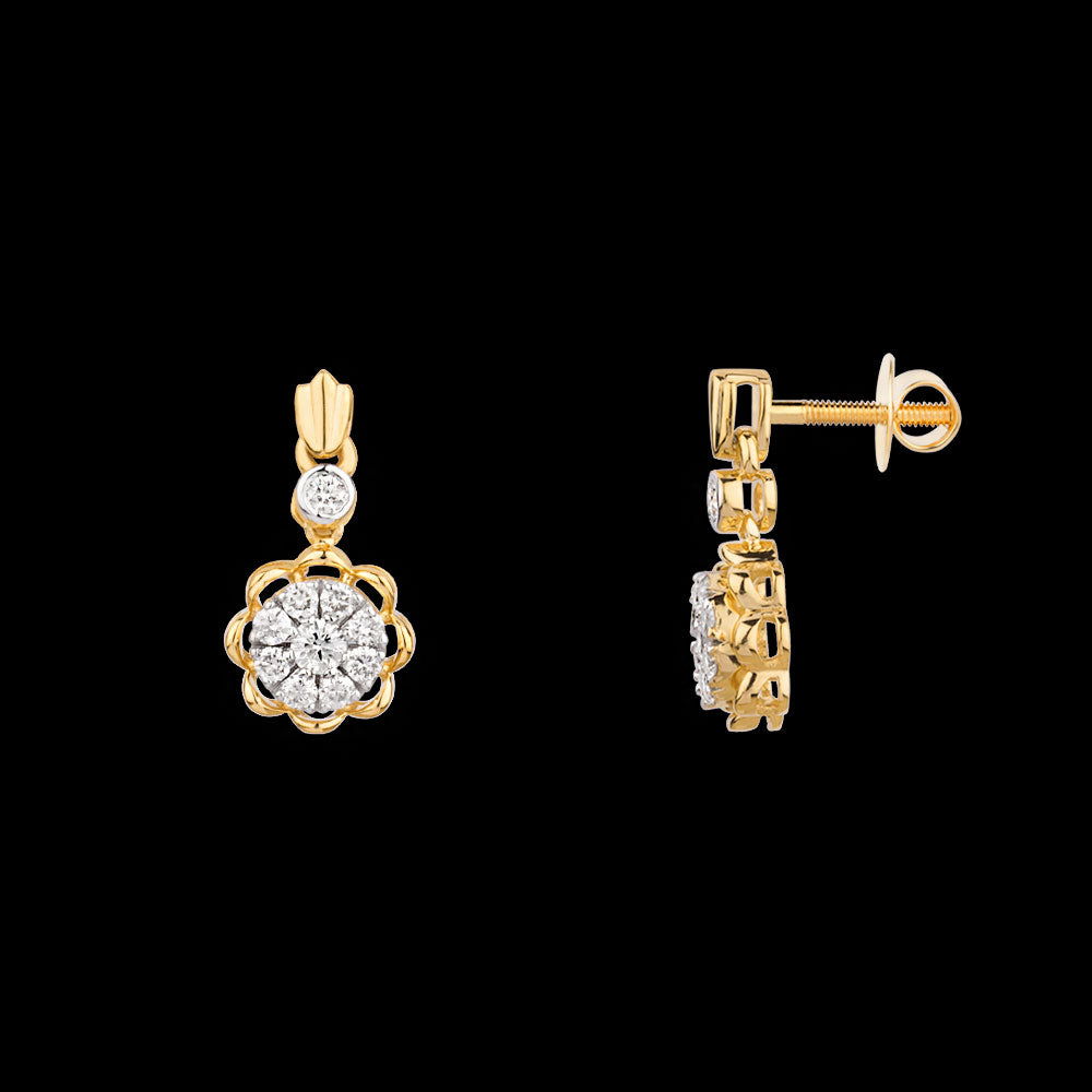 14K Yellow Gold Diamond Earrings - 0.26ct VVS-VS-HI