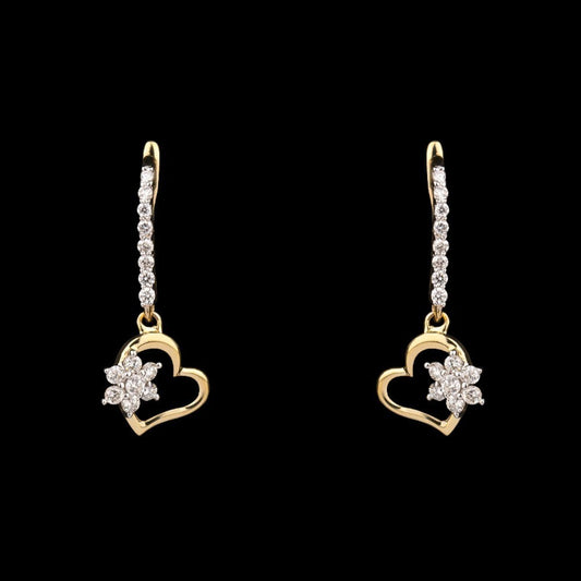 14K Yellow Gold Diamond Earrings - 0.36ct VVS-VS-GH