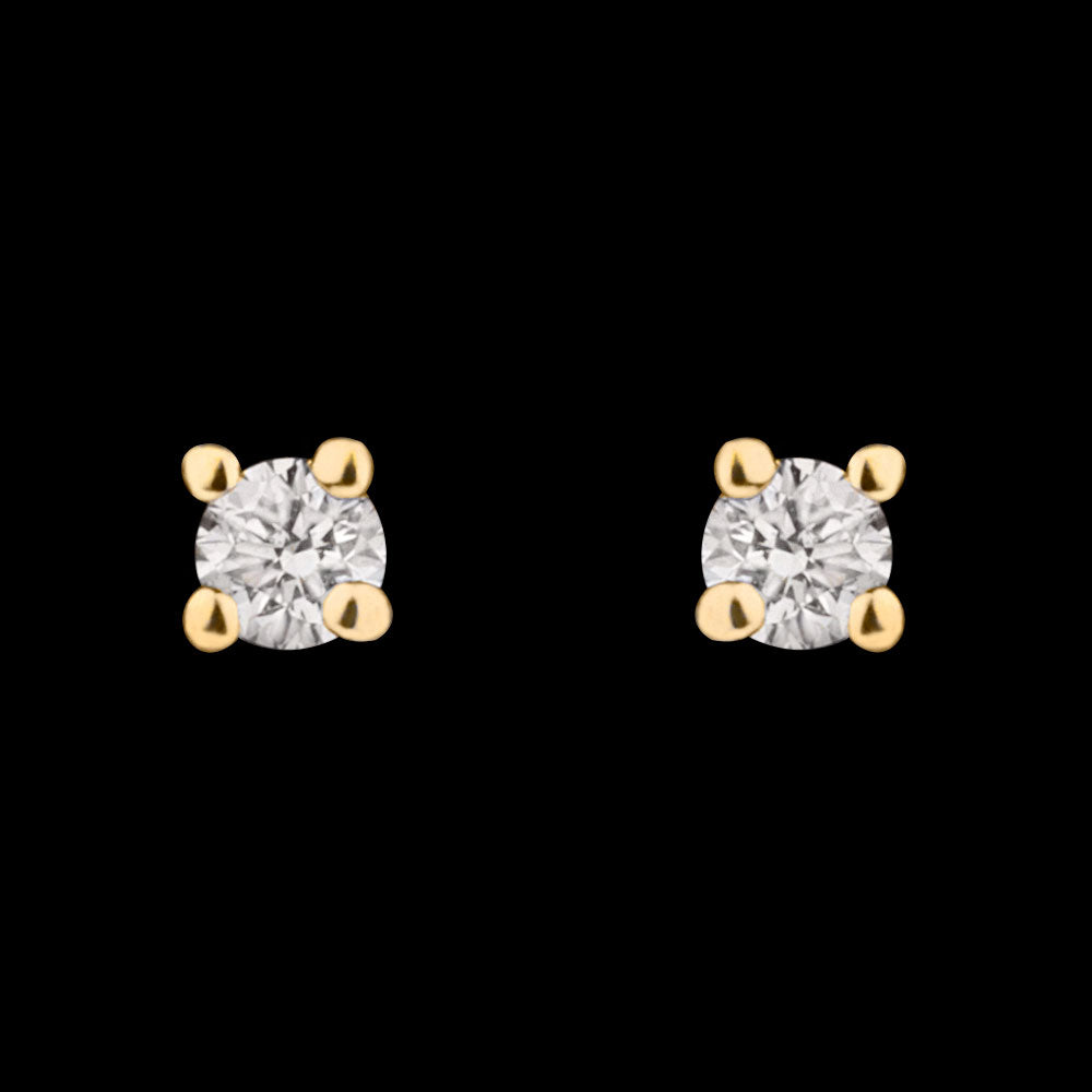 14K Rose Gold Diamond Earrings - 0.1ct VVS-VS-HI