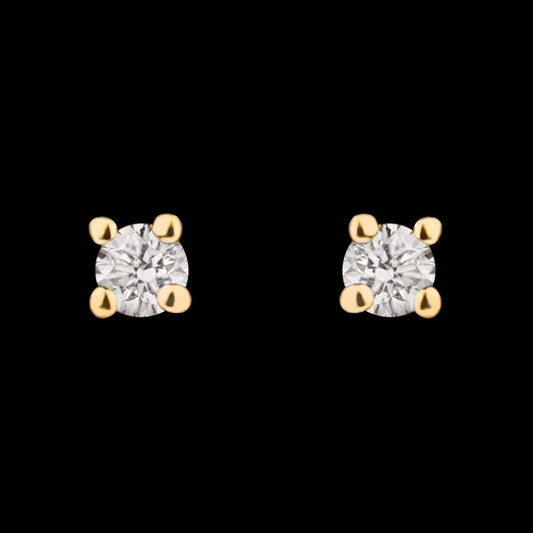 14K Rose Gold Diamond Earrings - 0.1ct VVS-VS-HI