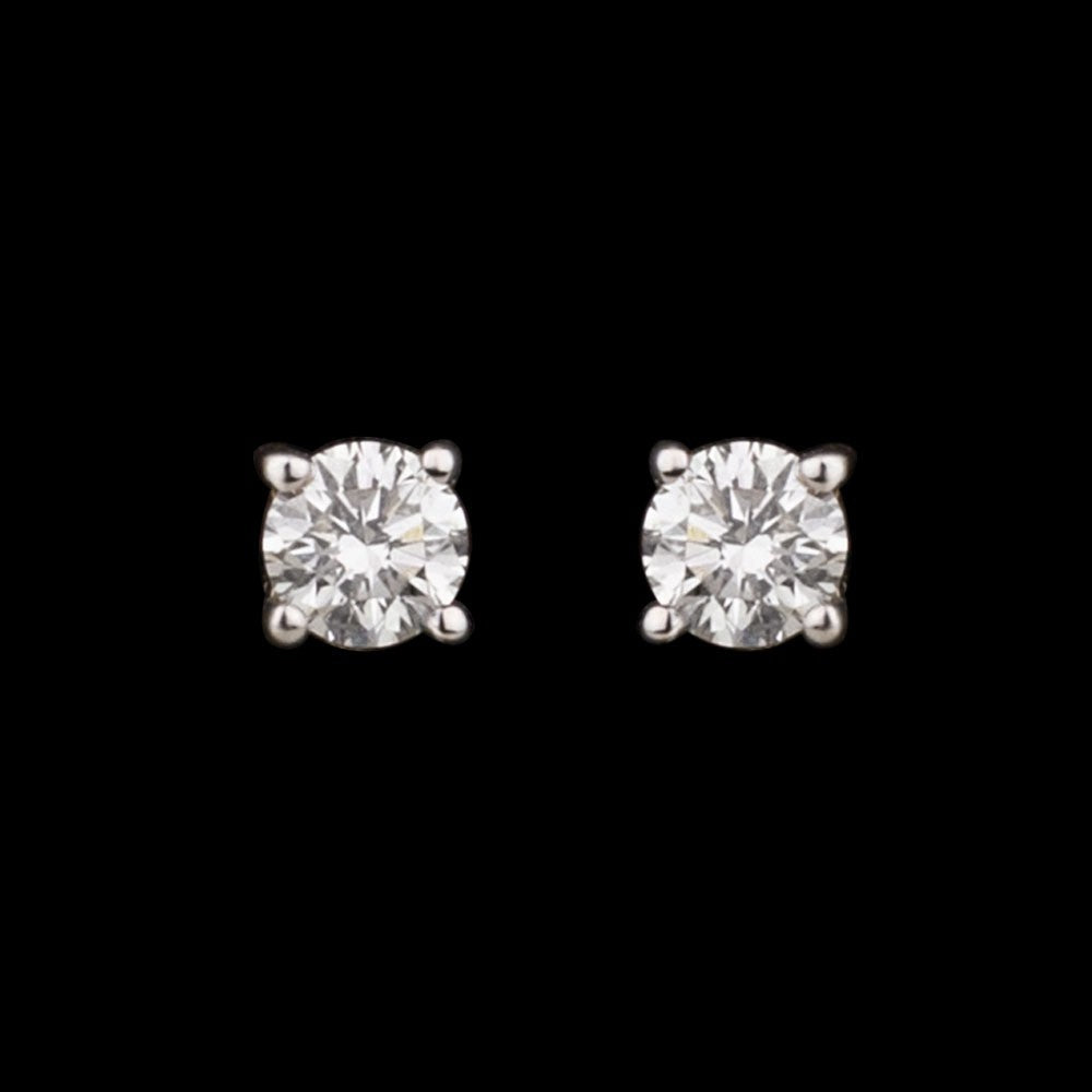 14K Yellow Gold Diamond Earrings - 0.17ct SI-IJ