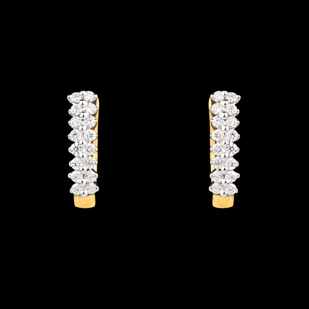 14K Yellow Gold Diamond Earrings - 0.32ct VVS-VS-IJ