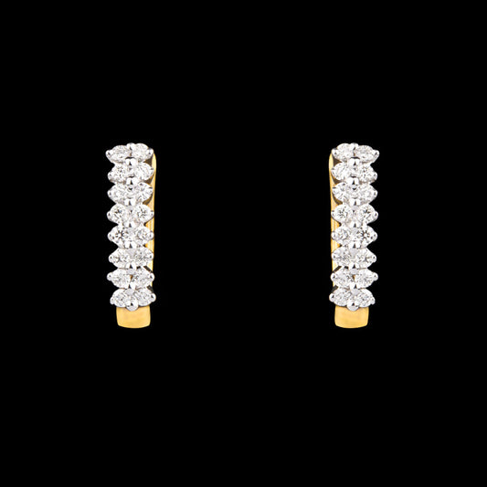 14K Yellow Gold Diamond Earrings - 0.32ct VVS-VS-IJ