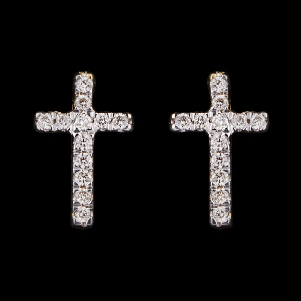 14K Yellow Gold Diamond Earrings - 0.09ct SI-IJ
