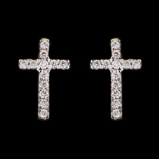 14K Yellow Gold Diamond Earrings - 0.09ct SI-IJ