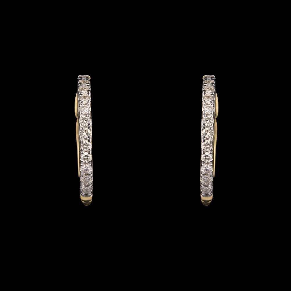 14K Yellow Gold Diamond Earrings - 0.17ct SI-IJ