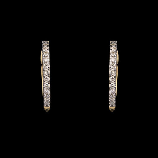 14K Yellow Gold Diamond Earrings - 0.17ct SI-IJ