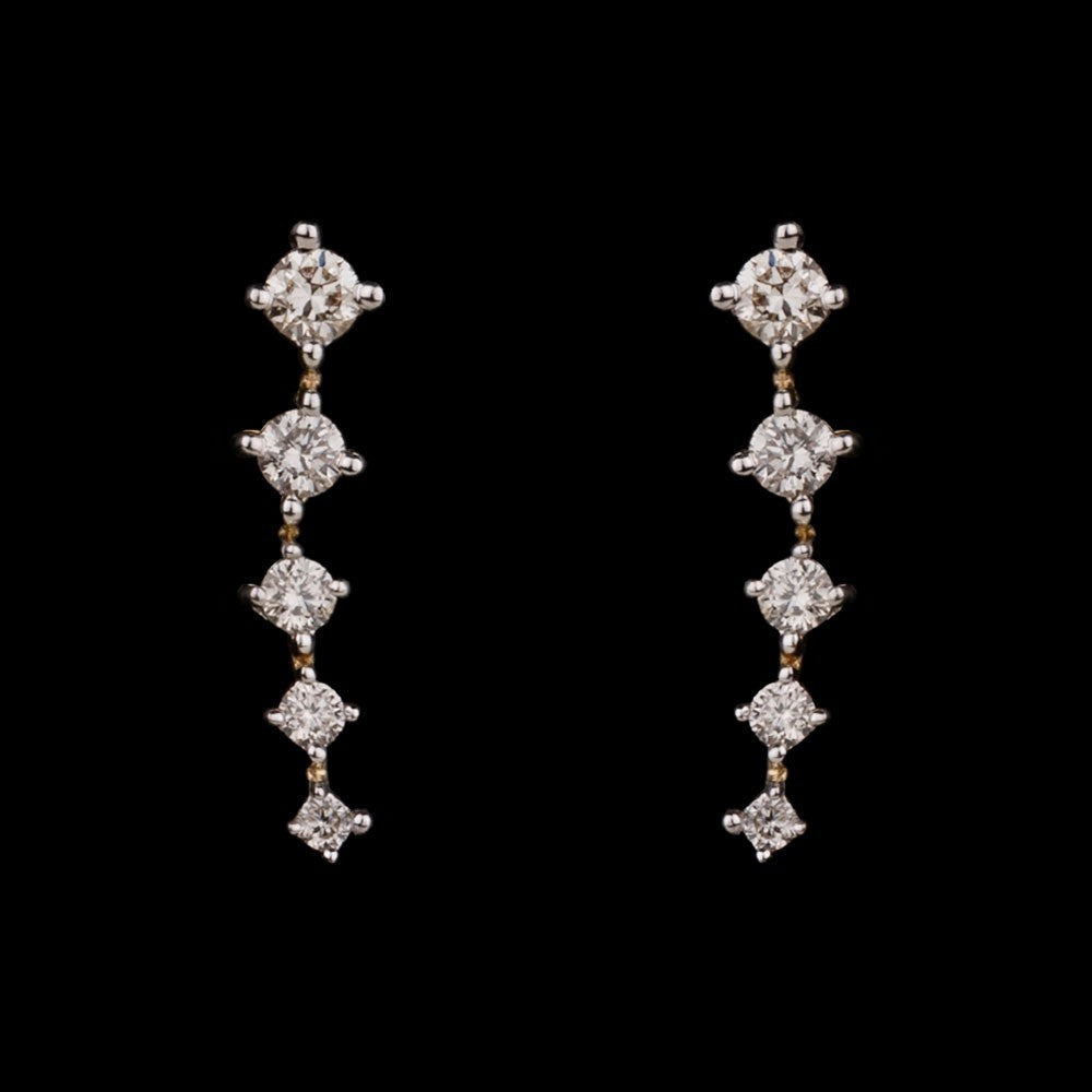14K Yellow Gold Diamond Earrings - 0.18ct SI-IJ