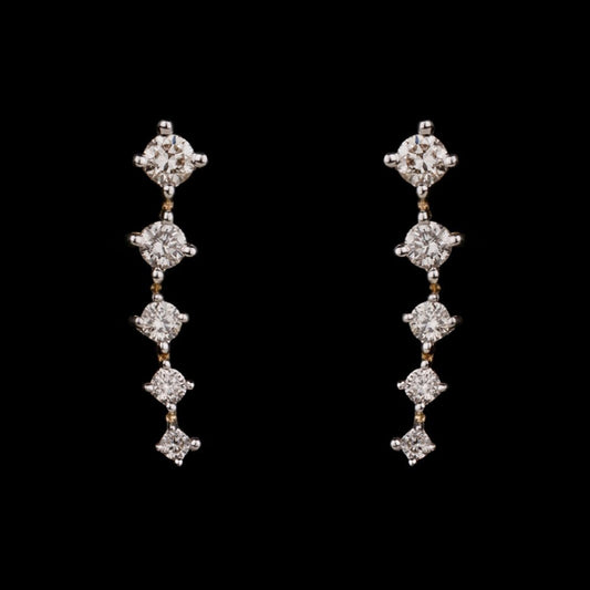14K Yellow Gold Diamond Earrings - 0.18ct SI-IJ