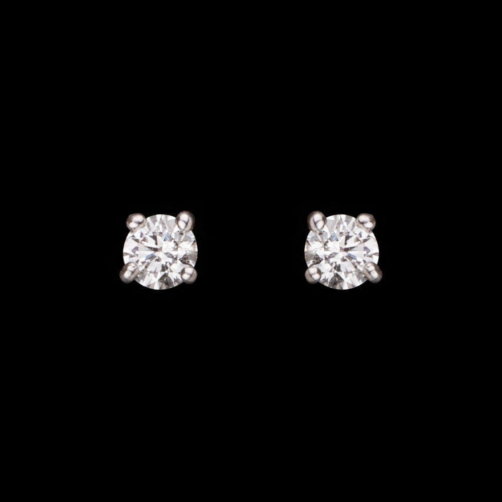 14K Yellow Gold Diamond Earrings - 0.09ct SI-IJ