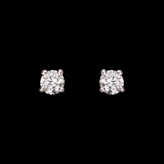 14K Yellow Gold Diamond Earrings - 0.09ct SI-IJ