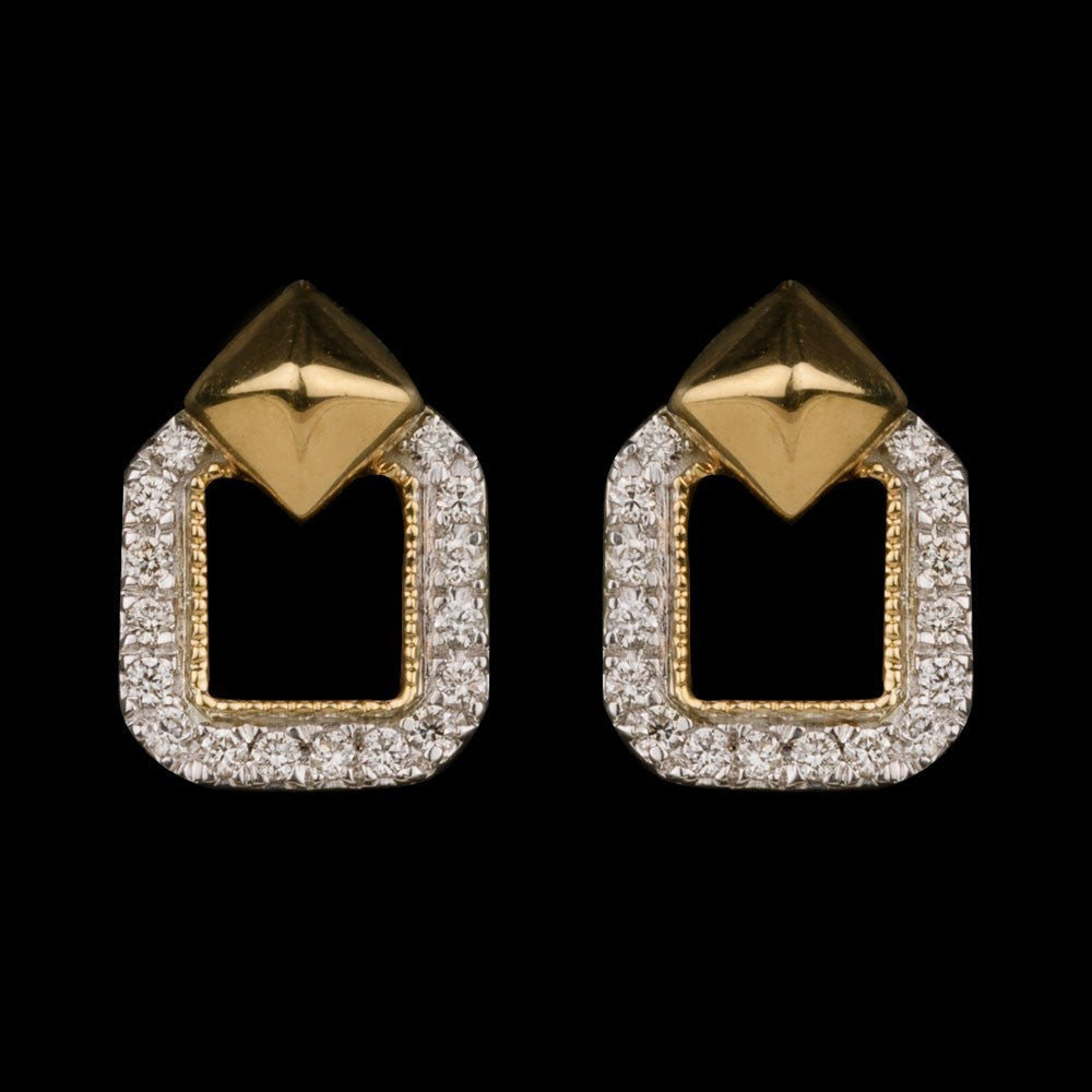 14K Yellow Gold Diamond Earrings - 0.18ct SI-IJ