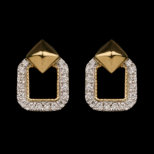14K Yellow Gold Diamond Earrings - 0.18ct SI-IJ