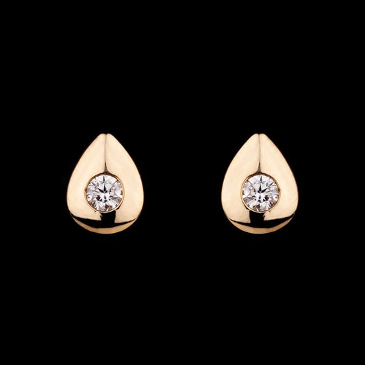 14K Yellow Gold Diamond Earrings - 0.21ct SI-IJ