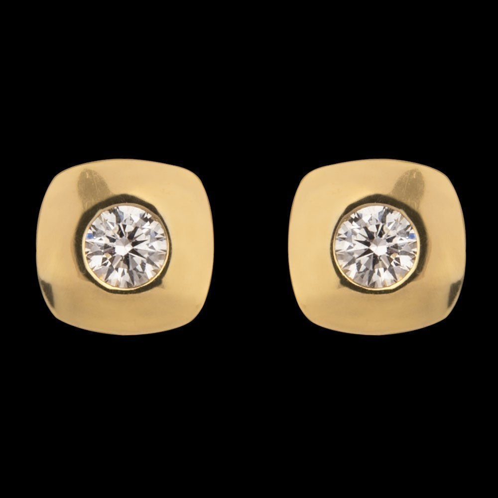 14K Yellow Gold Diamond Earrings - 0.19ct SI-IJ