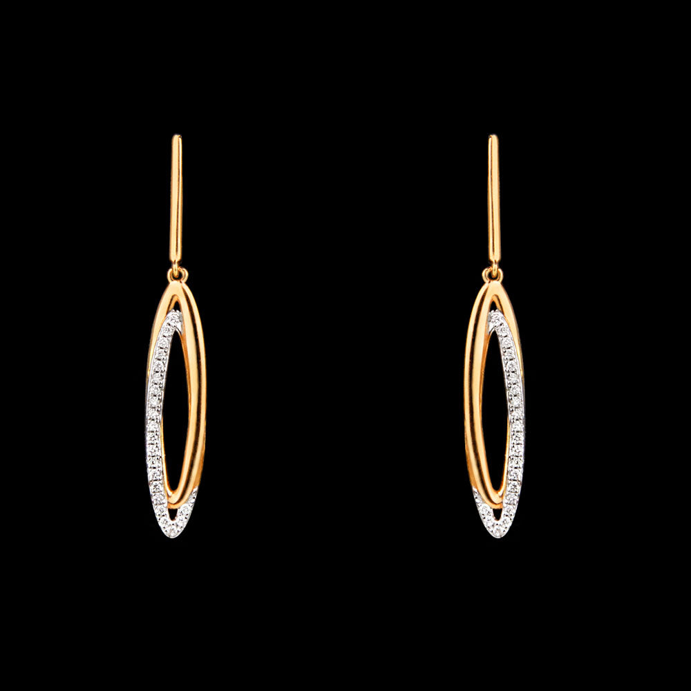 14K Yellow Gold Diamond Earrings - 0.15ct SI-IJ