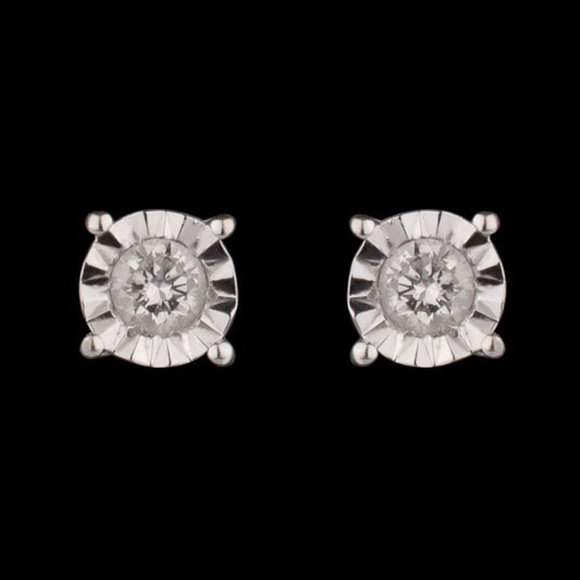 14K Yellow Gold Diamond Earrings - 0.14ct SI-IJ