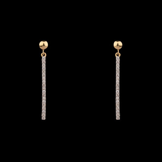 14K Yellow Gold Diamond Earrings - 0.18ct SI-IJ
