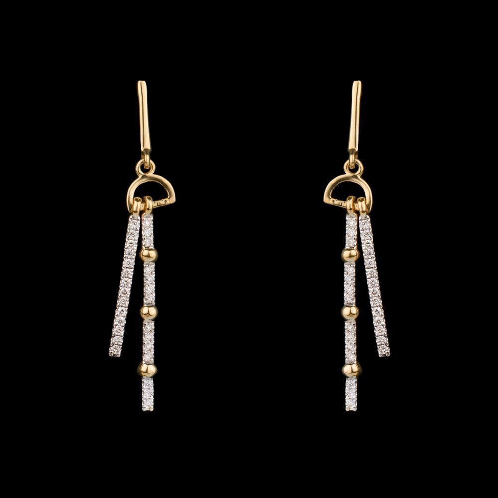 14K Yellow Gold Diamond Earrings - 0.2ct SI-IJ
