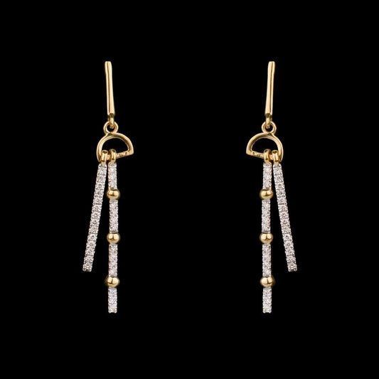 14K Yellow Gold Diamond Earrings - 0.2ct SI-IJ