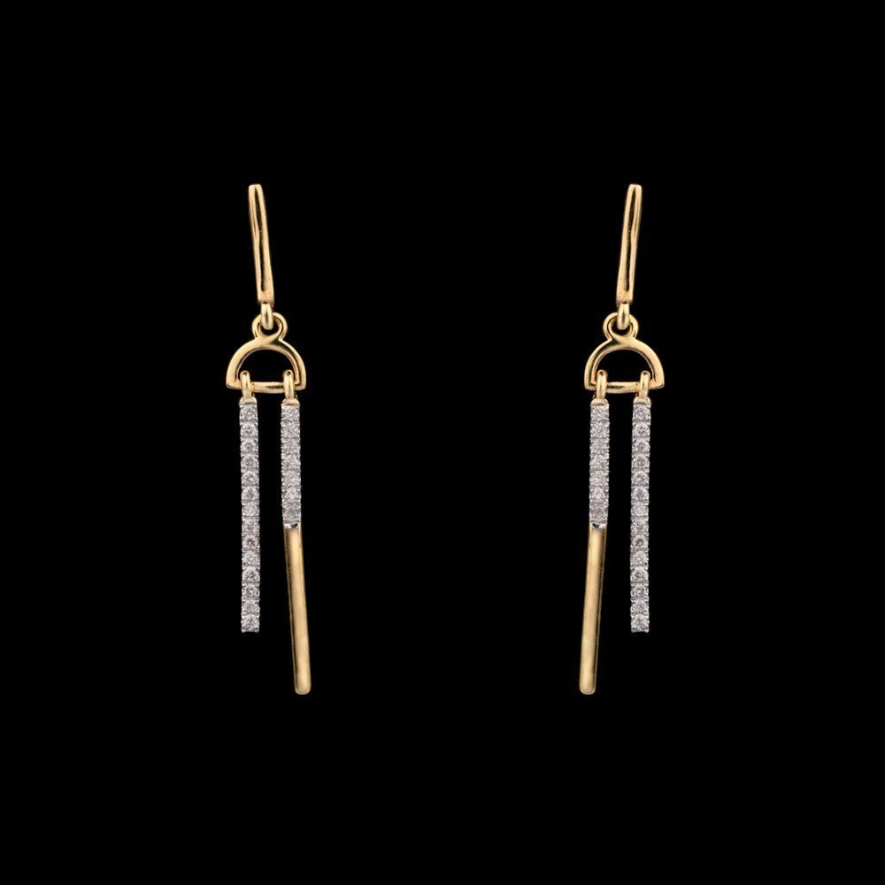 14K Yellow Gold Diamond Earrings - 0.15ct SI-IJ