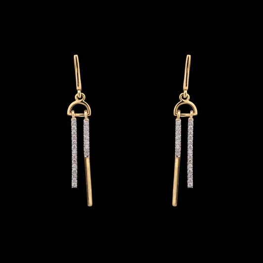 14K Yellow Gold Diamond Earrings - 0.15ct SI-IJ