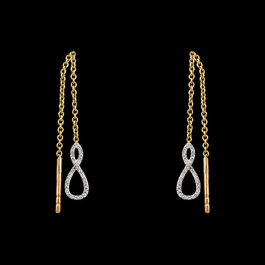 14K Yellow Gold Diamond Earrings - 0.17ct SI-IJ