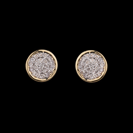 14K Yellow Gold Diamond Earrings - 0.19ct SI-IJ