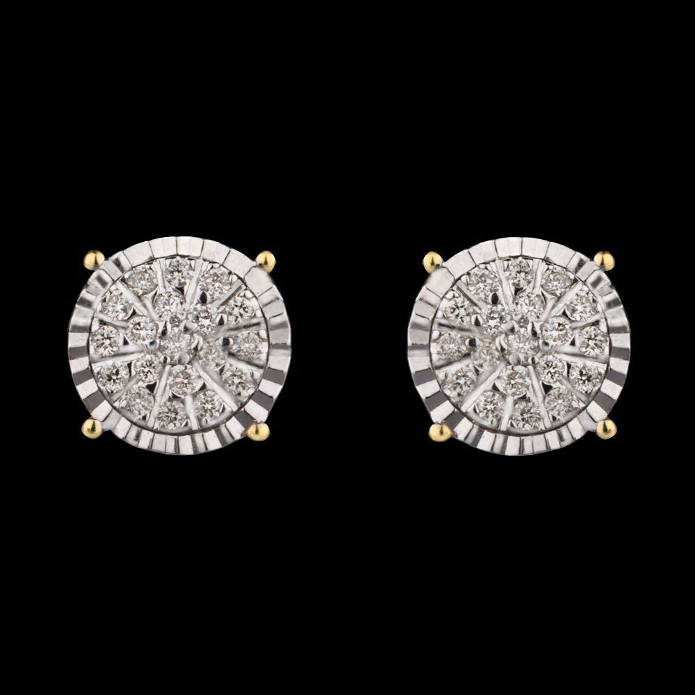 14K Yellow Gold Diamond Earrings - 0.14ct SI-IJ