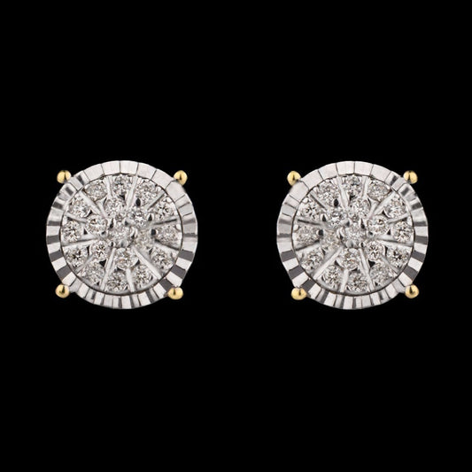 14K Yellow Gold Diamond Earrings - 0.14ct SI-IJ
