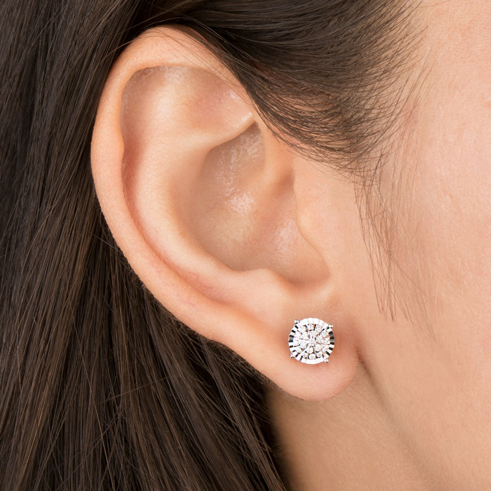 14K Yellow Gold Diamond Earrings - 0.14ct SI-IJ
