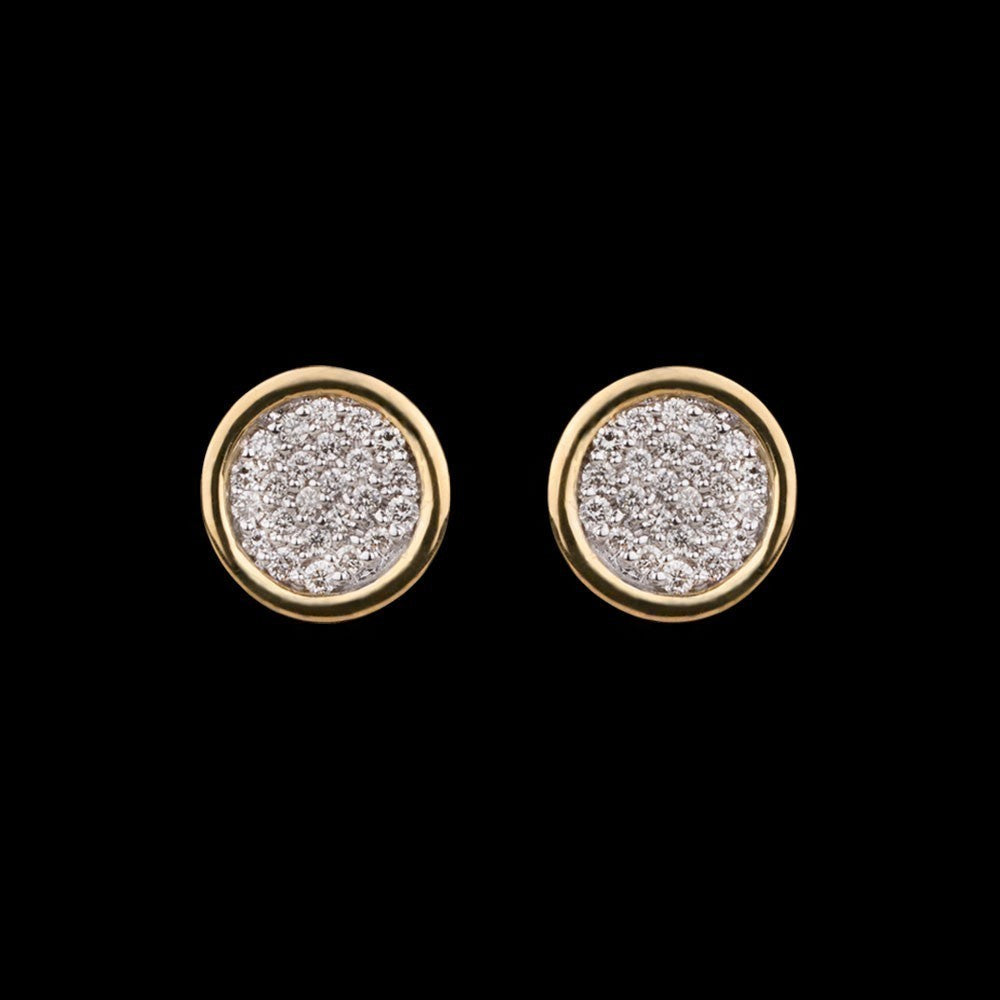 14K Yellow Gold Diamond Earrings - 0.12ct SI-IJ