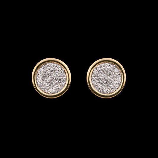 14K Yellow Gold Diamond Earrings - 0.12ct SI-IJ