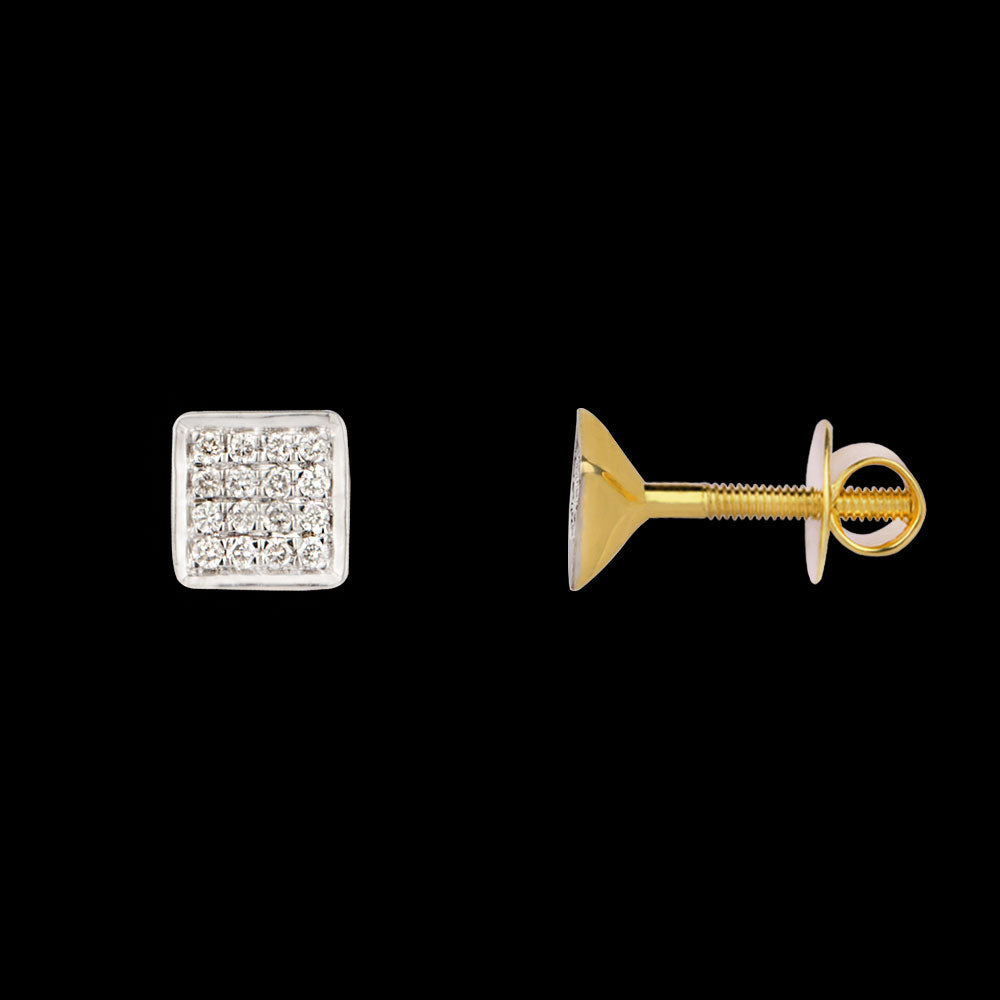 14K Yellow Gold Diamond Earrings - 0.12ct SI-IJ