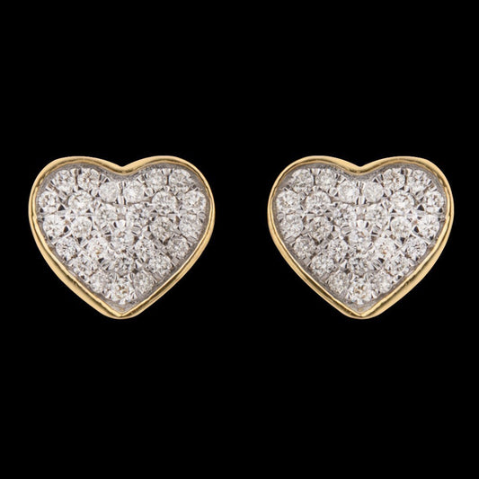 14K Yellow Gold Diamond Earrings - 0.15ct SI-IJ