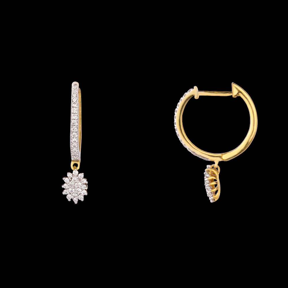 14K Yellow Gold Diamond Earrings - 0.26ct SI-GH