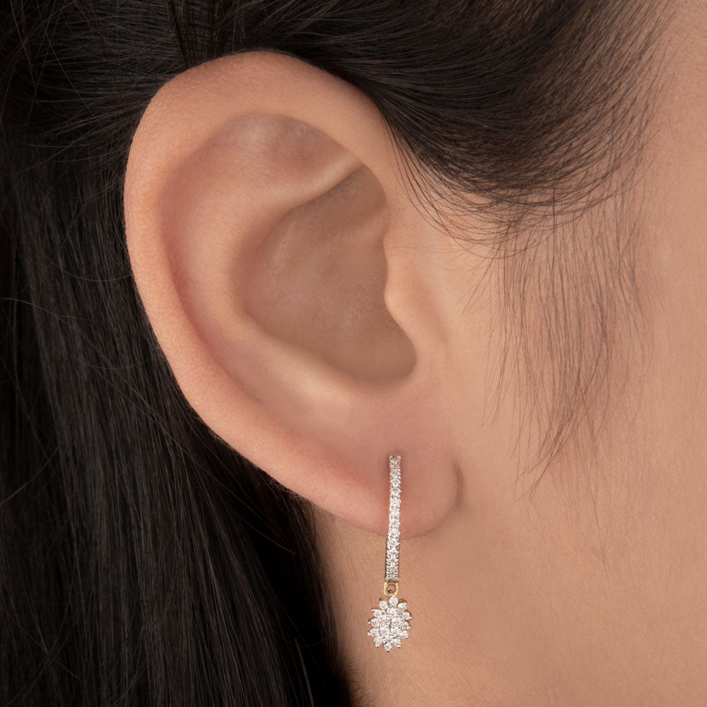 14K Yellow Gold Diamond Earrings - 0.26ct SI-GH