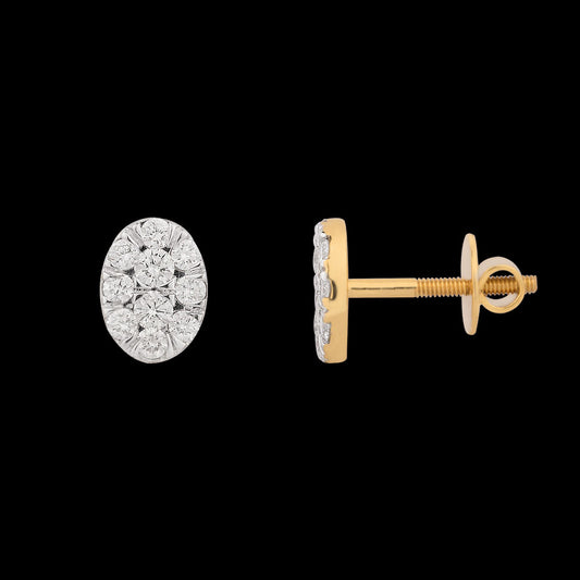 18K Yellow Gold Diamond Earrings - 0.508ct VVS-VS-HI