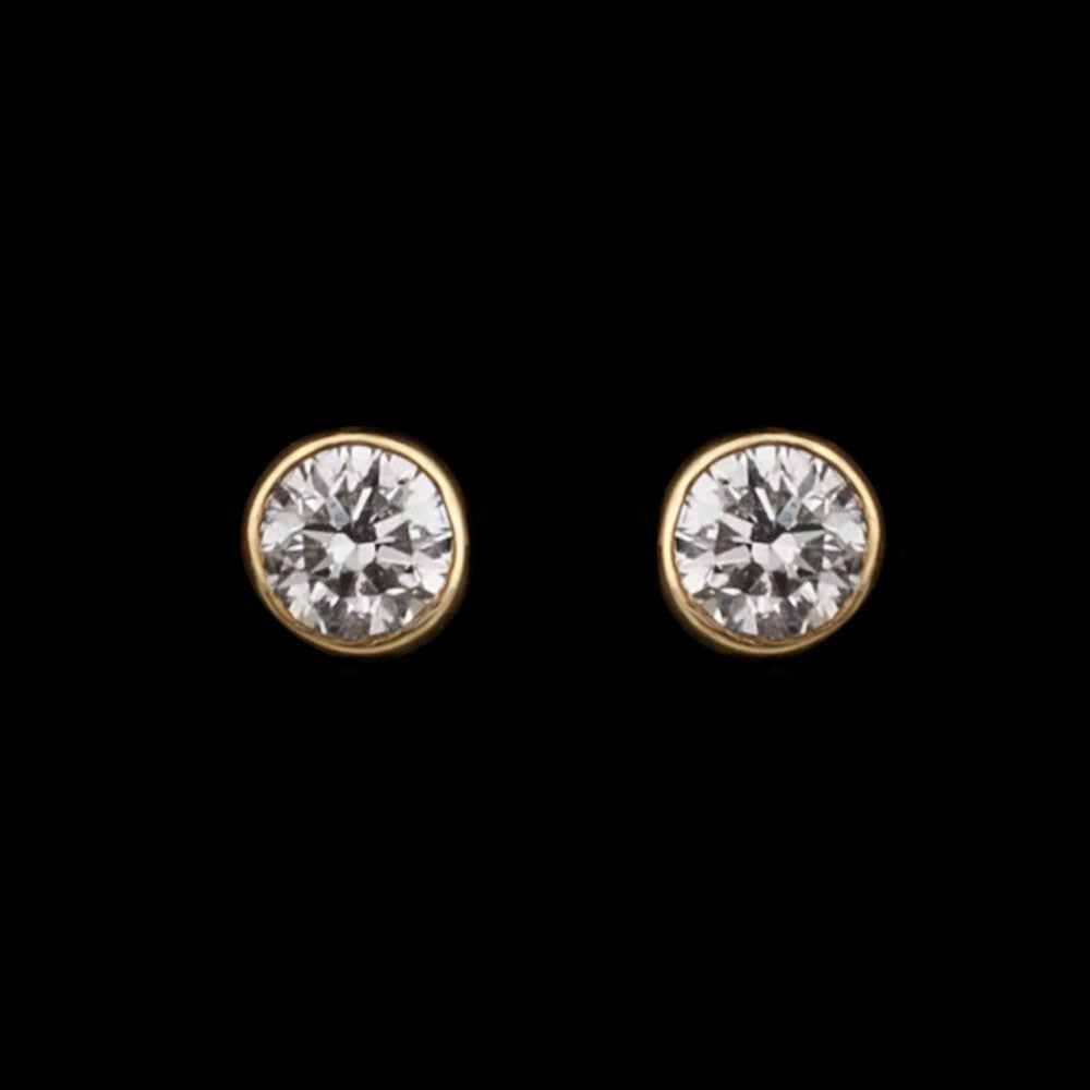 14K Yellow Gold Diamond Earrings - 0.15ct SI-IJ