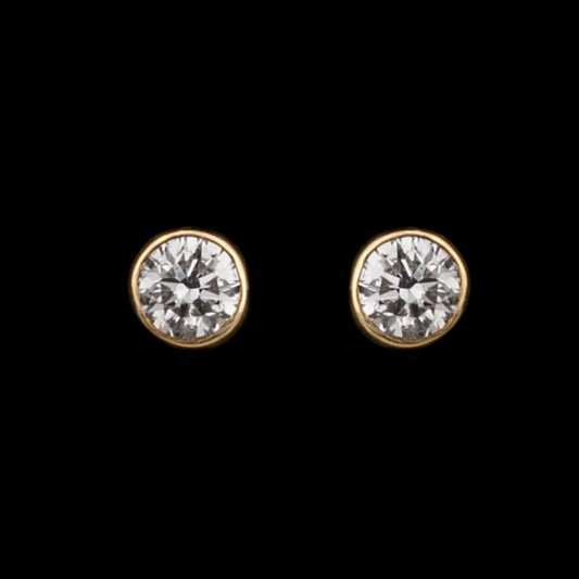 14K Yellow Gold Diamond Earrings - 0.15ct SI-IJ
