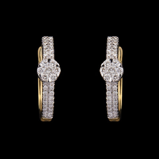 14K Yellow Gold Diamond Earrings - 0.22ct SI-GH