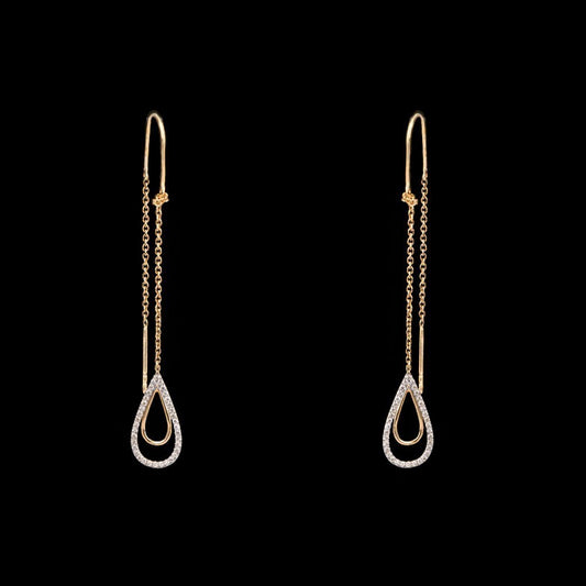14K Yellow Gold Diamond Earrings - 0.19ct SI-IJ