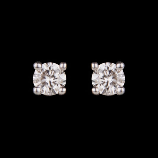 14K Yellow Gold Diamond Earrings - 0.12ct SI-IJ