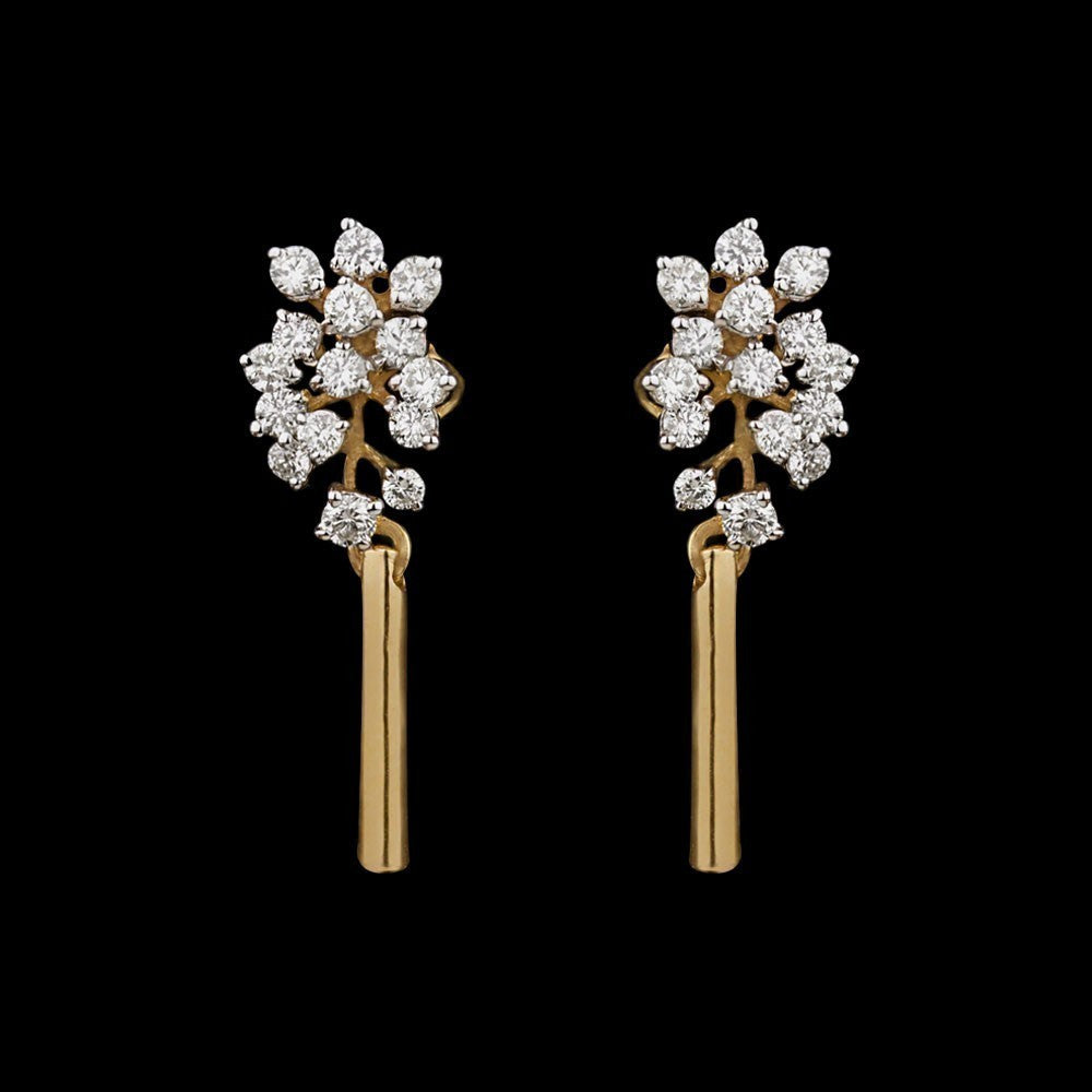 14K Yellow Gold Diamond Earrings - 0.44ct VVS-VS-HI