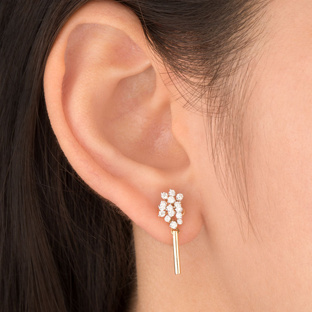 14K Yellow Gold Diamond Earrings - 0.44ct VVS-VS-HI