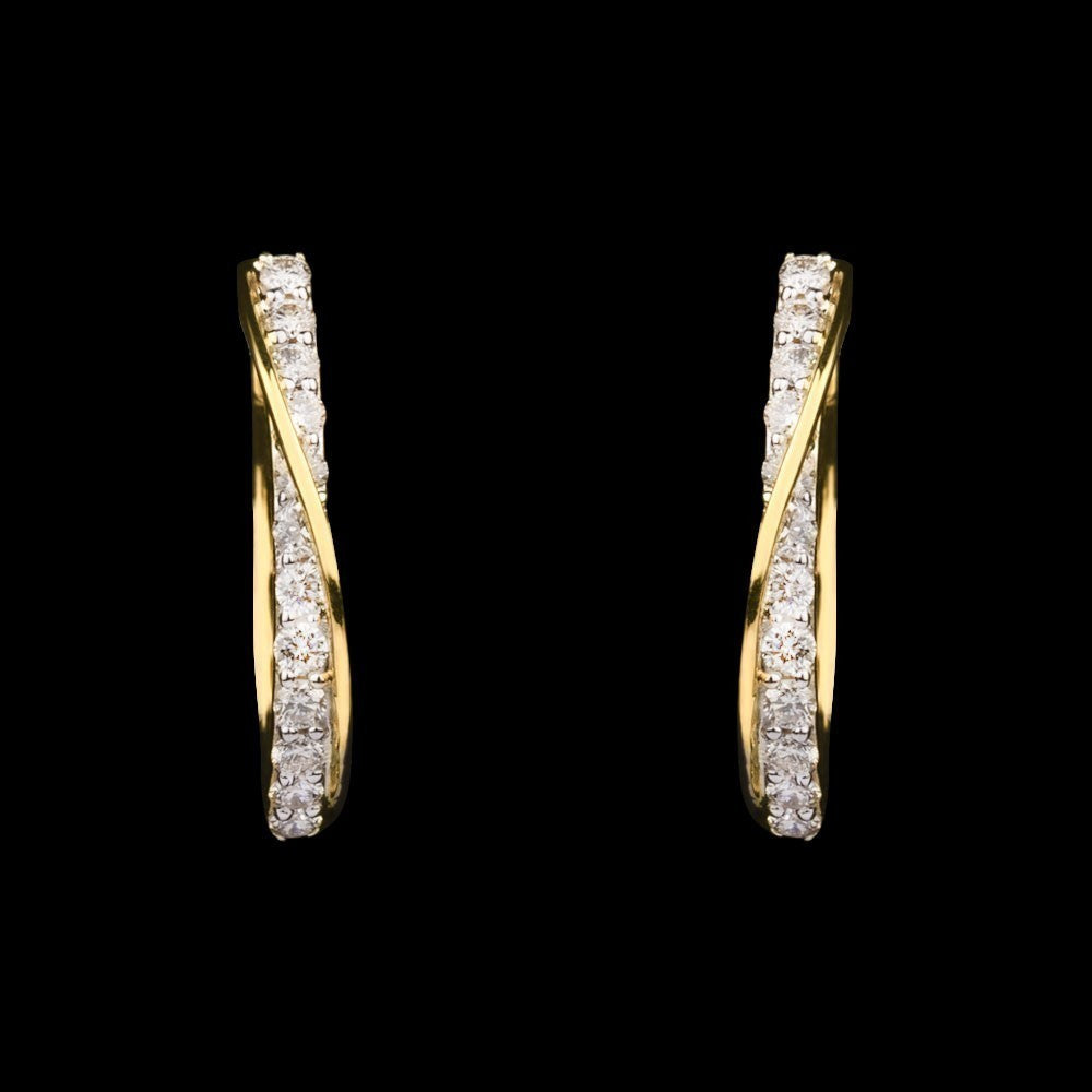 14K Yellow Gold Diamond Earrings - 0.48ct VVS-VS-HI