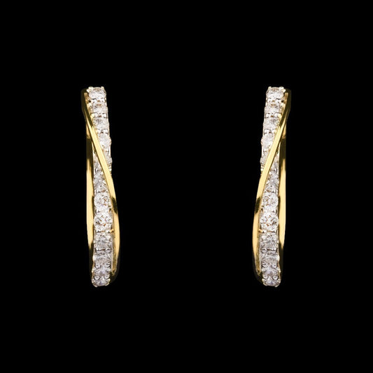 14K Yellow Gold Diamond Earrings - 0.48ct VVS-VS-HI