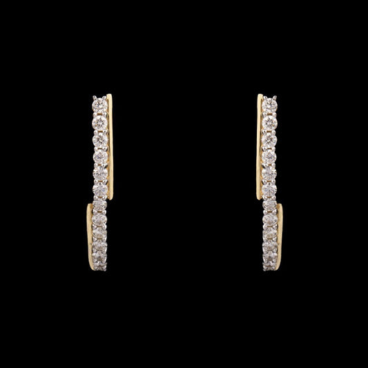 14K Yellow Gold Diamond Earrings - 0.47ct VVS-VS-HI